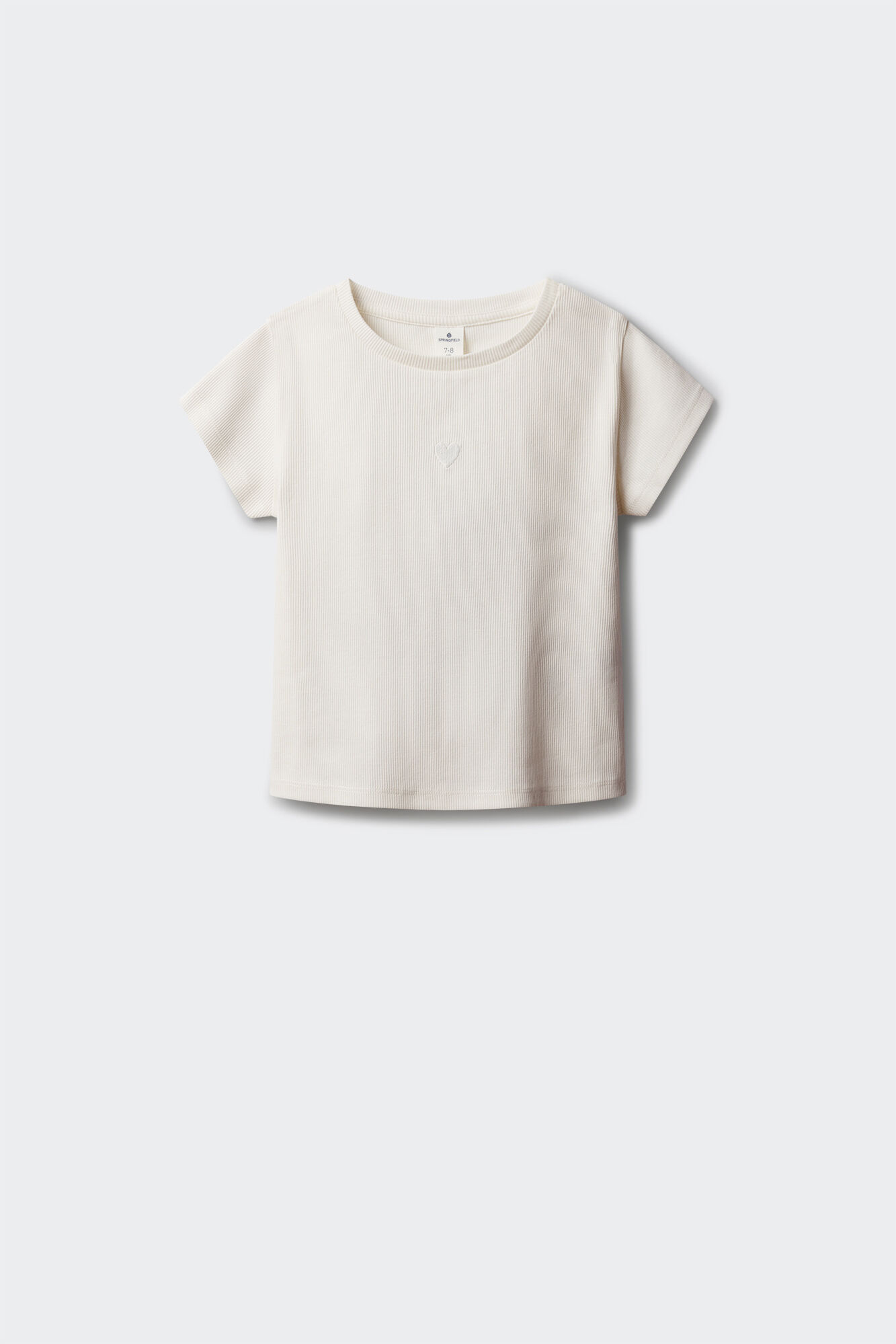 Springfield Kids T-shirt manga curta canelada para menina