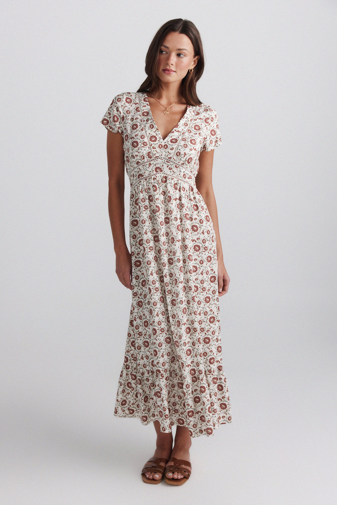 Springfield Vestido estampado de renda