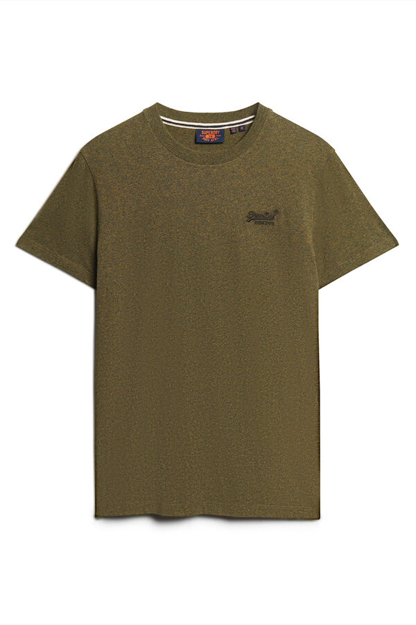 Springfield T-shirt de algodão orgânico com logótipo Essential verde