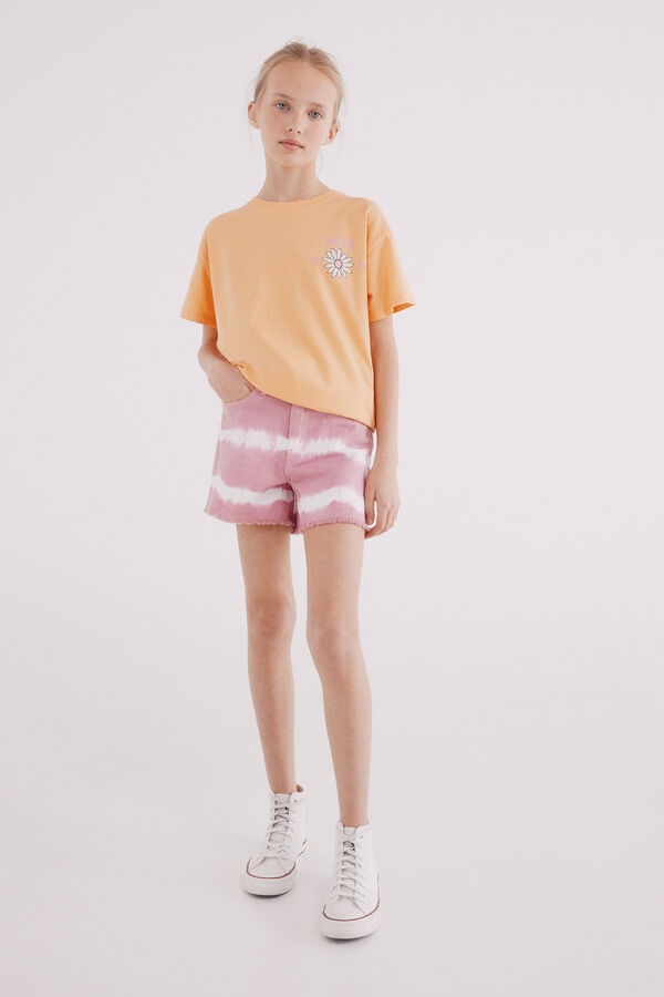 Springfield Kids Shorts tie-dye rosa para meninas rosa