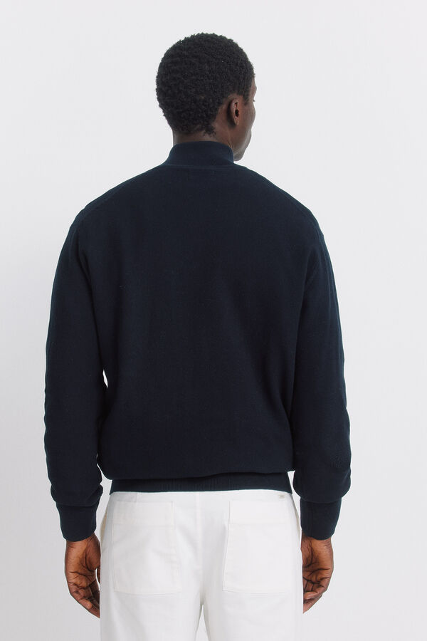 Springfield plain structured cardigan blue