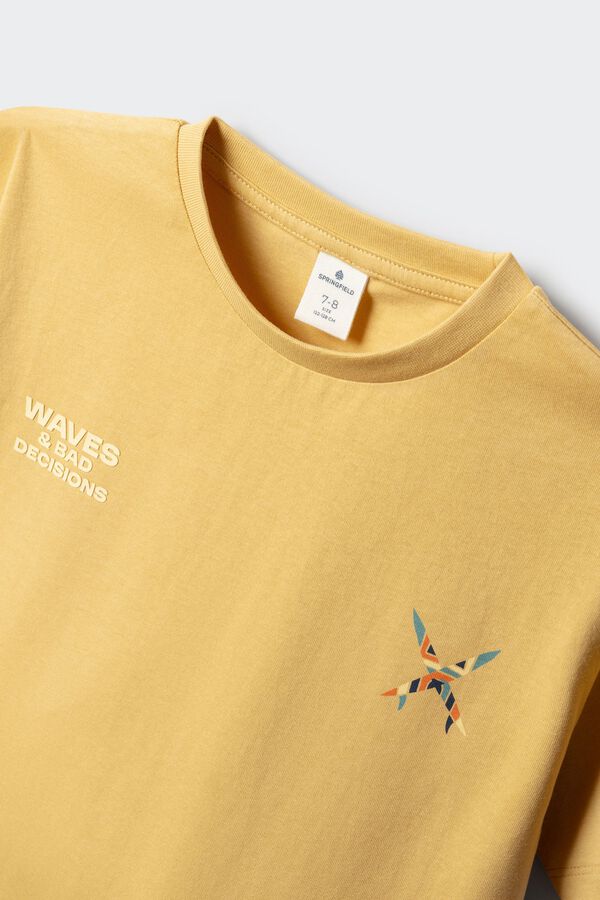 Springfield Kids T-shirt manga curta estampado de ondas para menino estampado