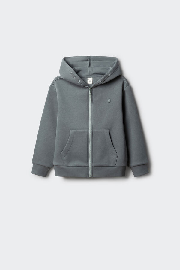 Springfield Kids Sweatshirt com capuz aberto para menino azul