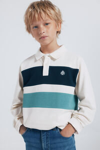 Springfield Kids Camisa polo manga comprida com detalhe riscas para menino