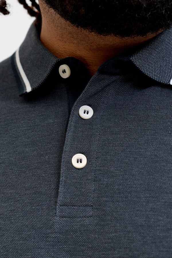 Jack & Jones PLUS Polo regular em piqu&eacute; cinzento