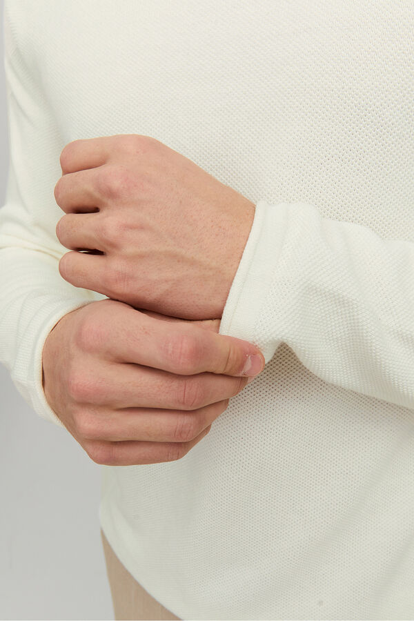 Jack & Jones Camisola de malha b&aacute;sica branco