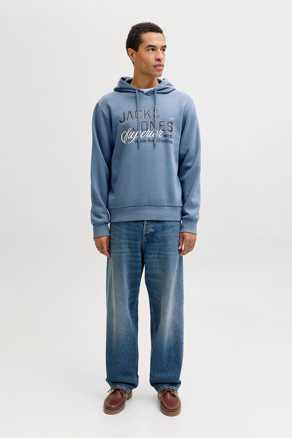 Jack & Jones Sweatshirt de capuz regular fit cinzento