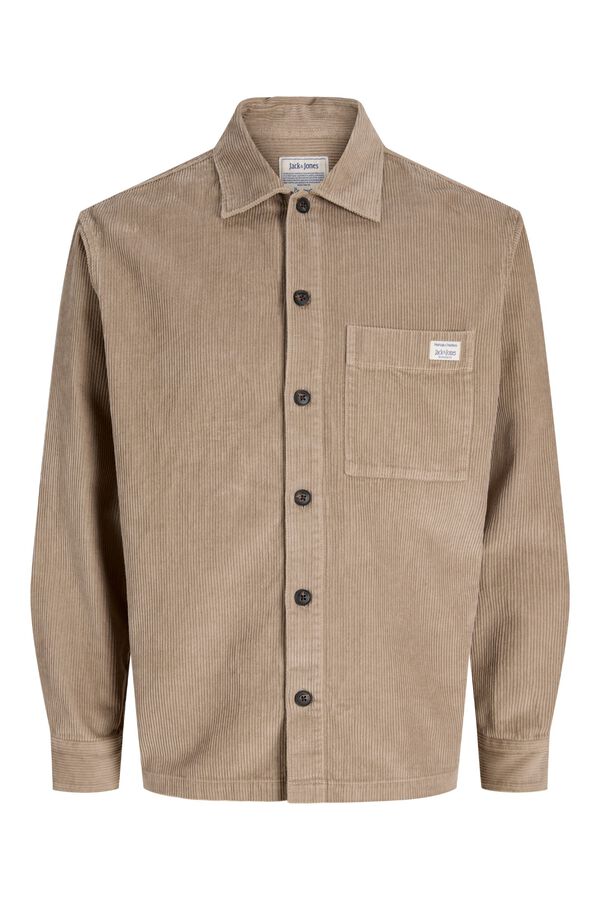 Jack & Jones Sobrecamisa 100% algod&atilde;o cinzento