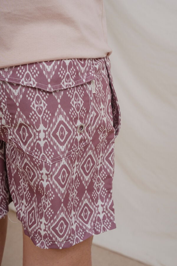 Celopman Fato de banho losangos vermelho