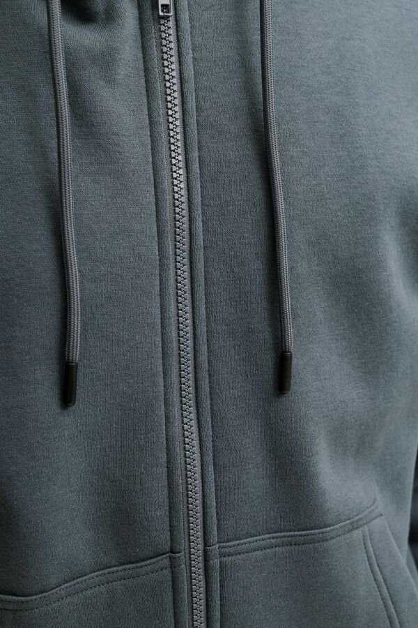 Jack & Jones Sweatshirt relaxed com capuz cinzento