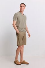 Springfield Bermuda t&eacute;cnica wide & relaxed fit Caqui escuro