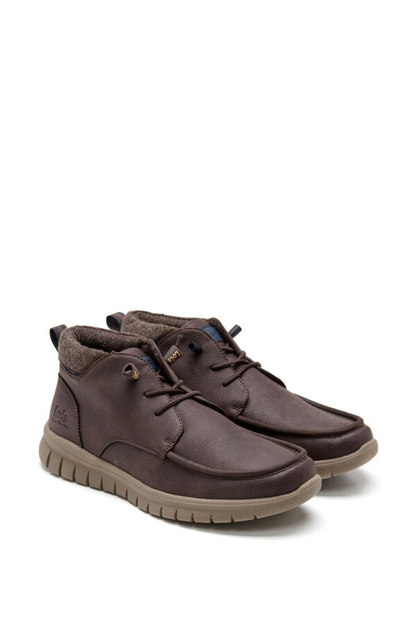 Lois Botins com fecho el&aacute;stico castanho