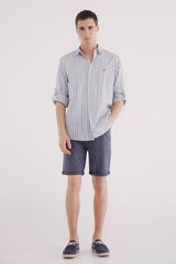 Springfield Bermuda washed color slim fit blue