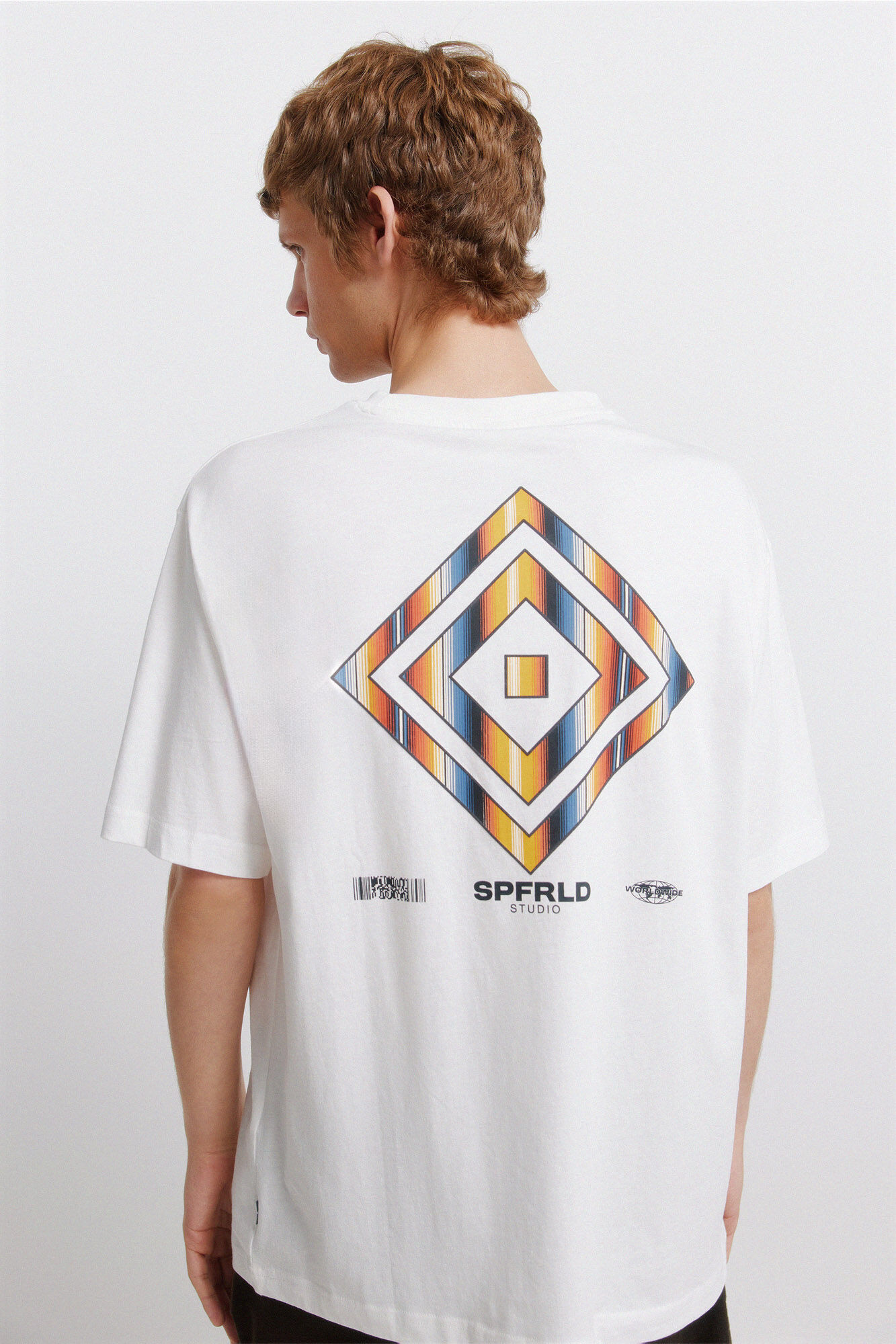 Springfield T-shirt de riscas em losango
