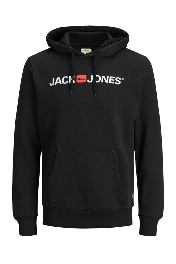 Jack & Jones Sweatshirt logo capuz preto