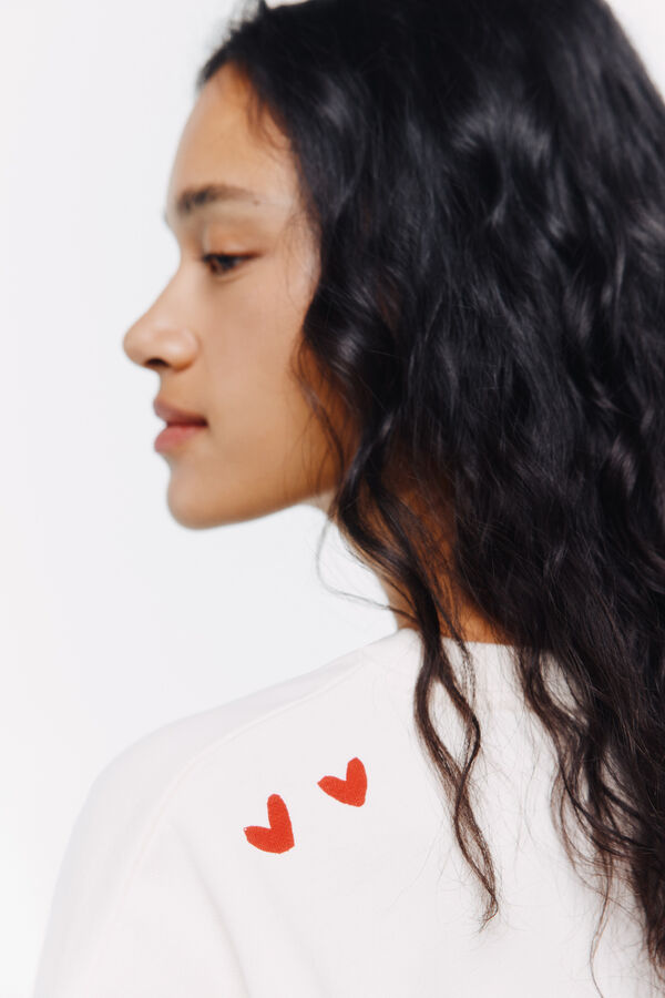 Springfield Sweatshirt "Te quiero mucho todos los d&iacute;as" bege