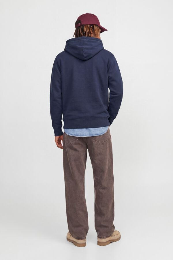 Jack & Jones Sweatshirt relaxed com capuz azul