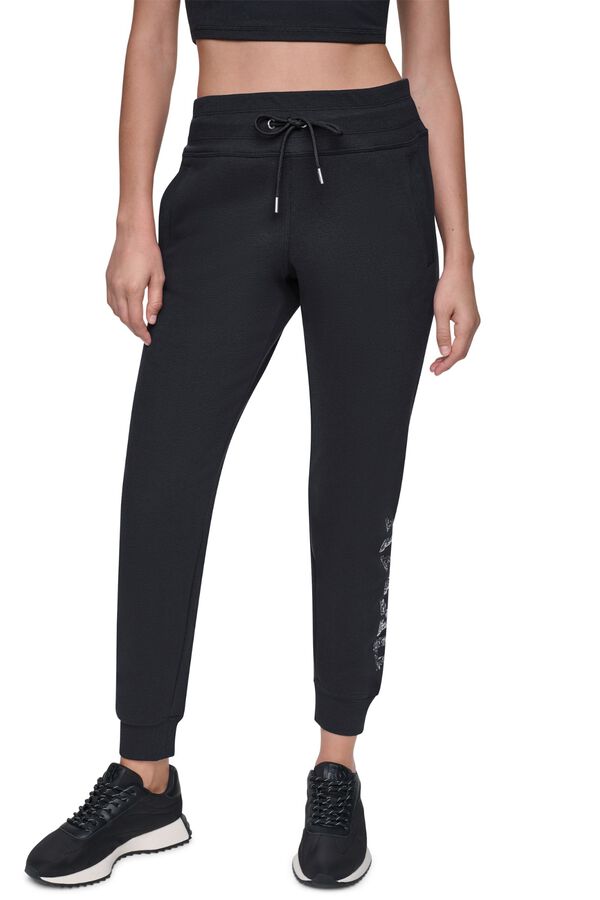 DKNY Cal&ccedil;a jogger com bolsos e logo preto