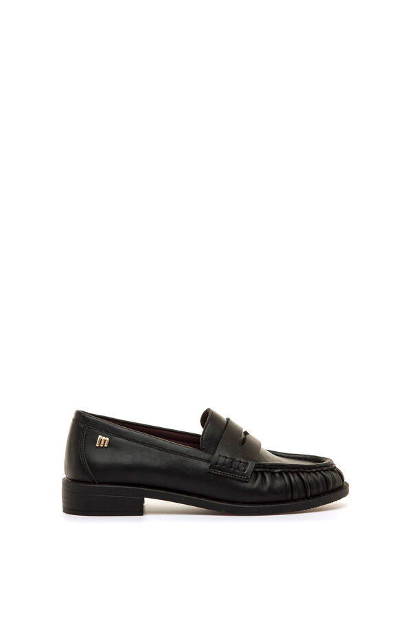 MTNG Botins tipo mocassim com sola rasa preto