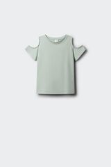 Springfield Kids T-shirt de manga curta ombros descobertos com tachas menina verde