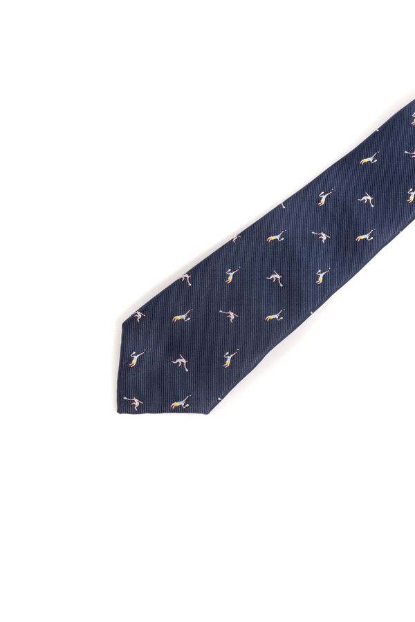 Celopman Gravata com design de jogador de andebol azul