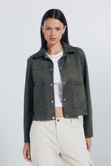 Springfield Cazadora bolsillos antelina verde