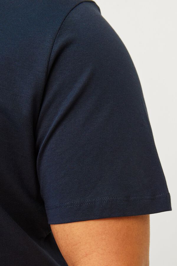 Jack & Jones PLUS T-shirt slim manga curta azul