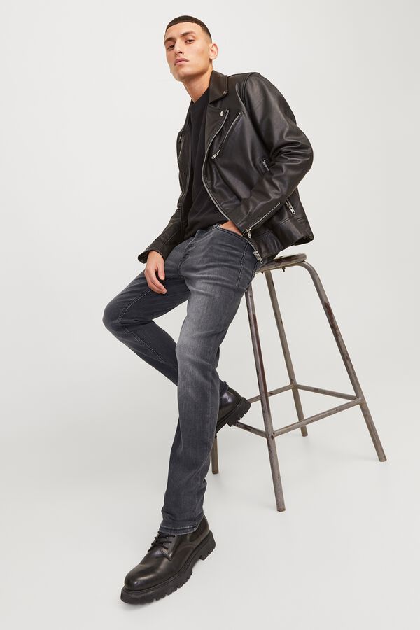 Jack & Jones Jeans slim cinco bolsos preto