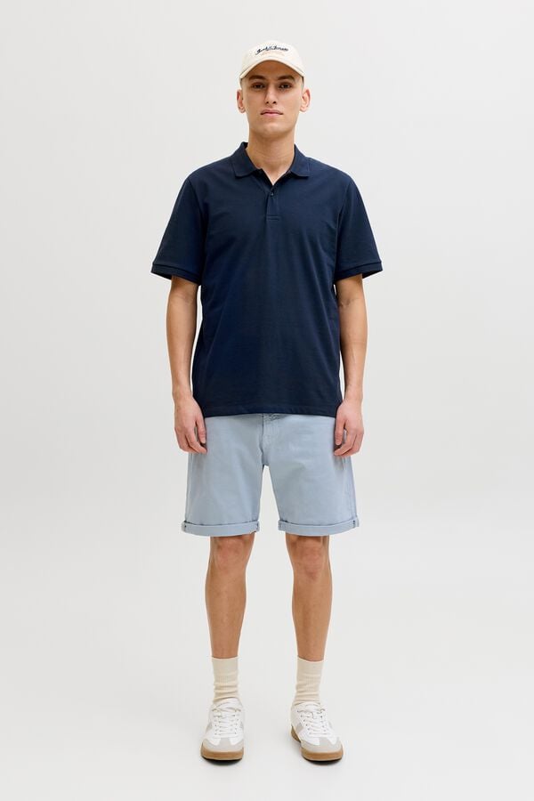 Jack & Jones Polo regular fit em malha azul