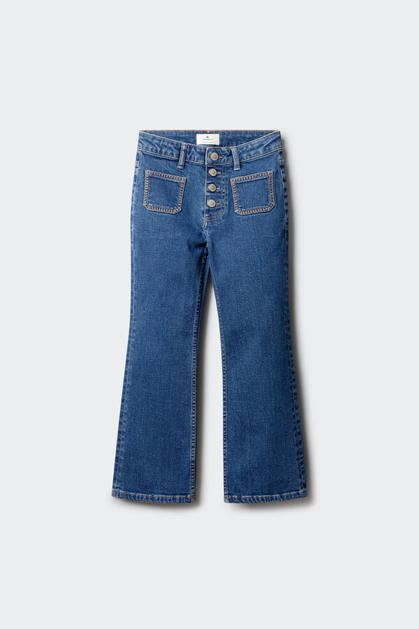 Springfield Kids Jeans bootcut para menina azul
