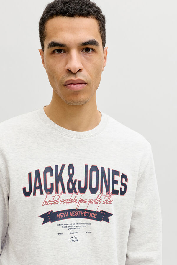 Jack & Jones Sweatshirt logo grande branco
