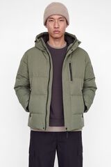Jack & Jones Blus&atilde;o puffer com capuz cru