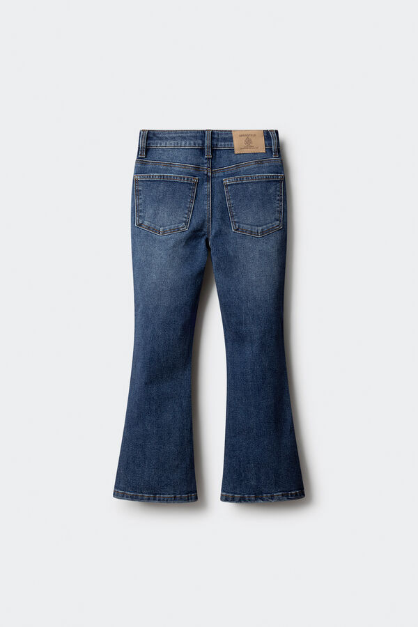 Springfield Kids Calça denim flare para meninas azul
