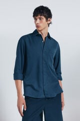 Springfield Sobrecamisa de tencel oversized azul