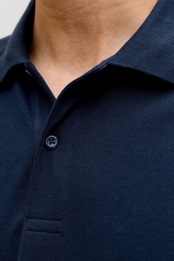 Jack & Jones Polo regular fit em malha azul