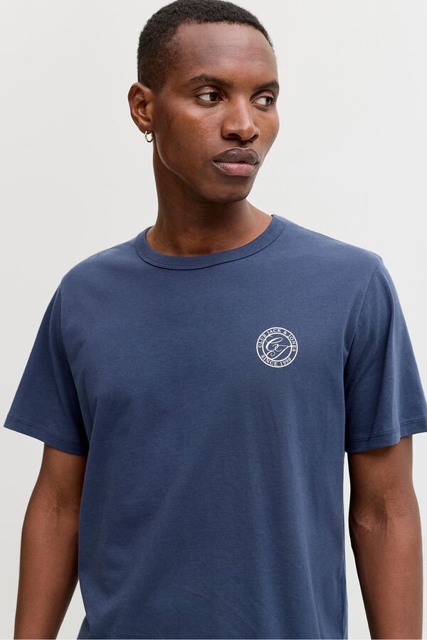 Jack & Jones camiseta b&aacute;sica e descontra&iacute;da azul