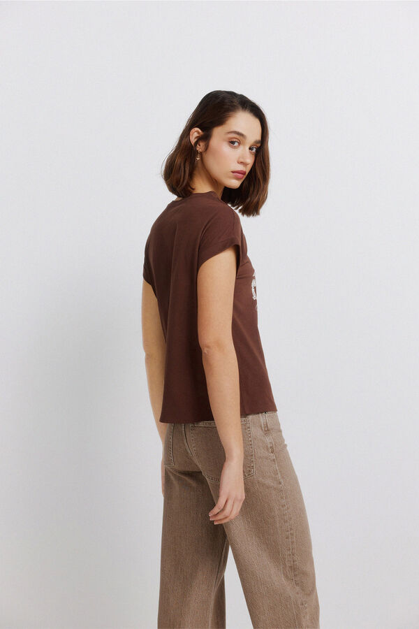 Springfield T-shirt de manga curta Disney castanho