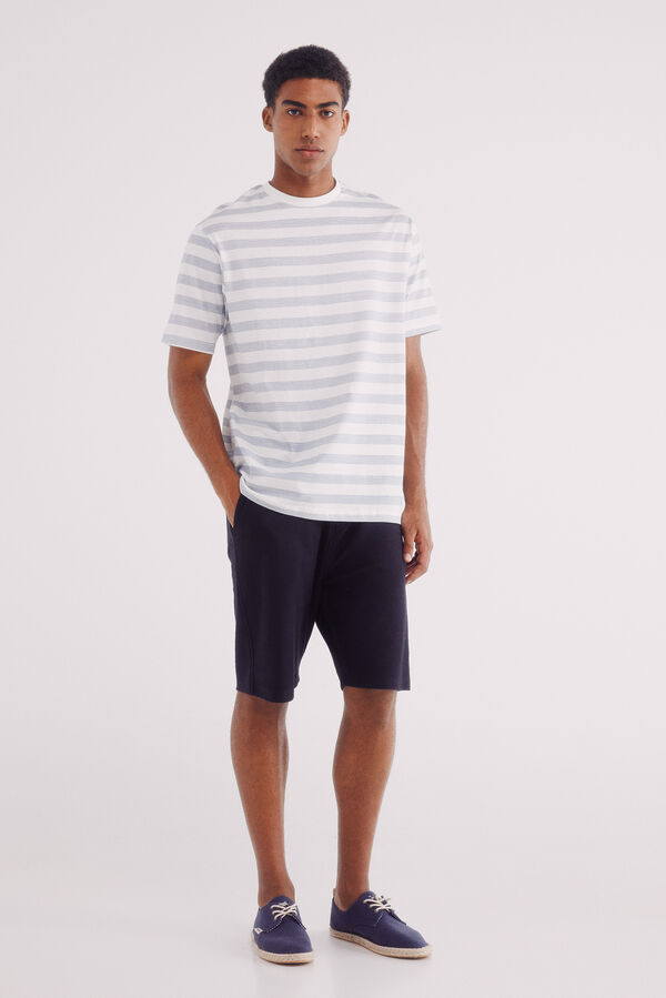 Springfield Micro-striped T-shirt blue