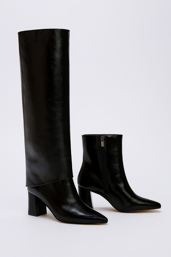 Trendyol Botas de cano alto 2 em 1 preto