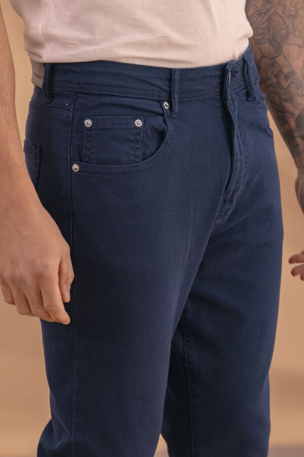Celopman Cal&ccedil;a skinny de cinco bolsos azul