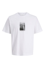 Jack & Jones T-shirt manga curta em algod&atilde;o branco
