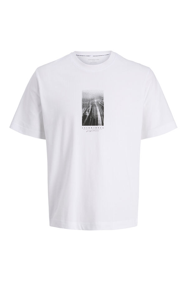 Jack & Jones T-shirt manga curta em algod&atilde;o branco