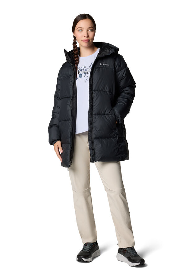 Columbia Columbia Women's Puffect™ II hood Mid-Length Quilted Jacket black