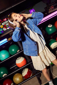 Springfield Kids Jaqueta denim bordado de menina