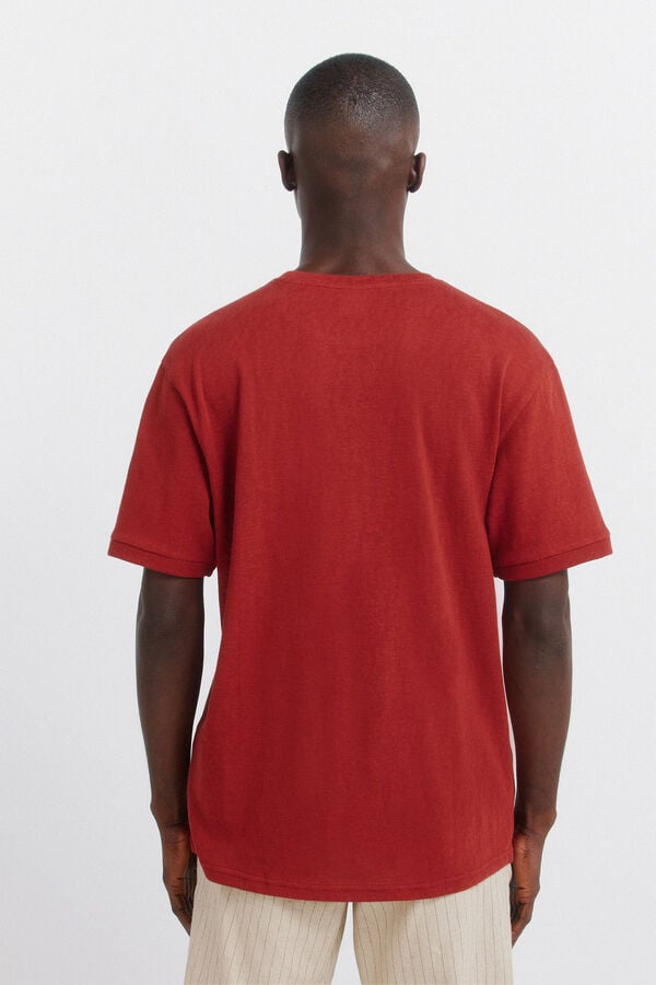 Springfield T-shirt r&uacute;stica vermelho