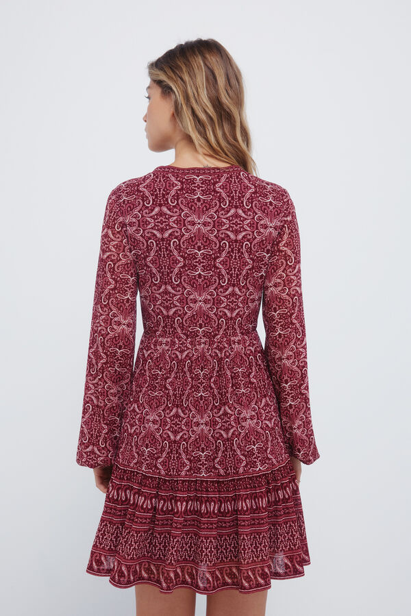 Springfield Vestido curto estampado boho estampado