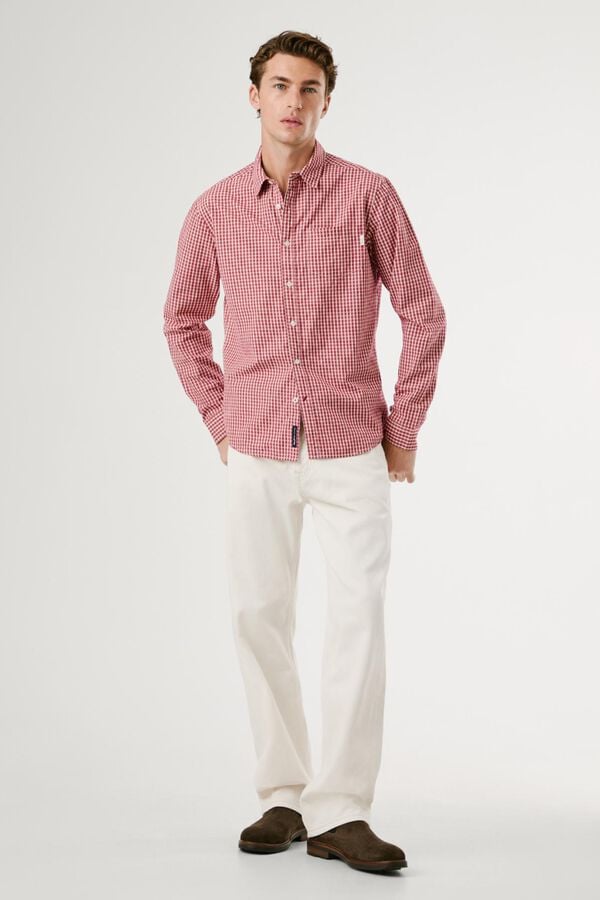 Pepe Jeans Camisa xadrez regular fit vermelho