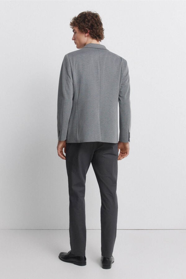 Springfield Cal&ccedil;as chino microestampado slim fit cinzento