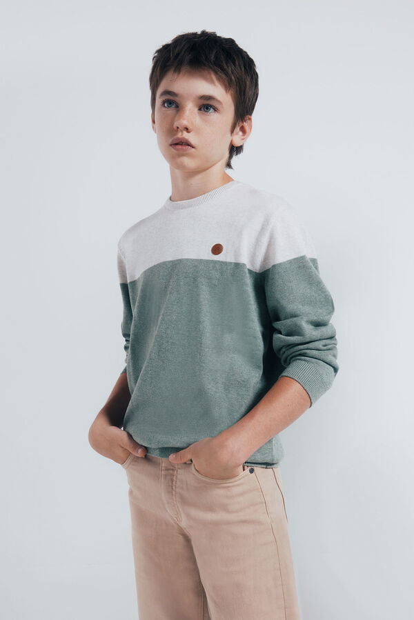 Springfield Kids Jersey Color Block ni&ntilde;o verde