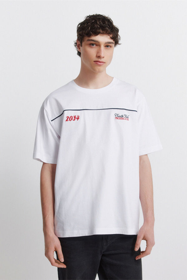 Springfield T-shirt de al&ccedil;as branco